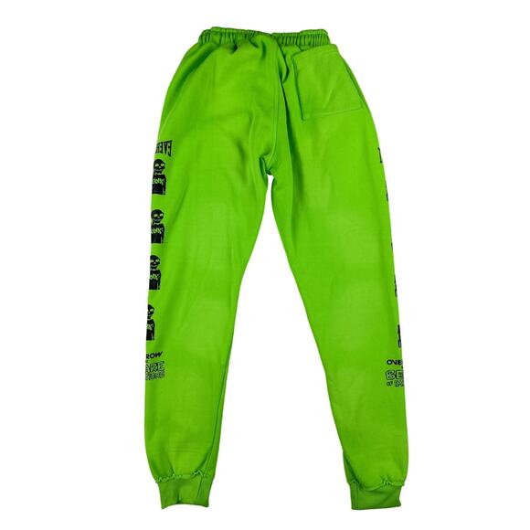 Everlast x Overthrow - PUNK! Hoodie and Bones Sweatpants in Neon Green - Picture 8 of 8